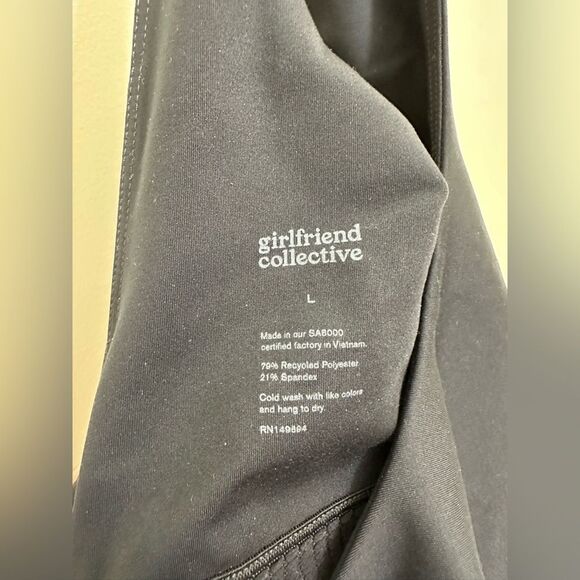 Girlfriend Collective Black Bike Unitard Large - Picture 7 of 8